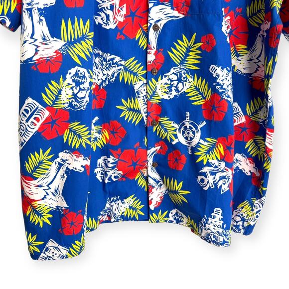 Goonies Dead Man's Isle Sloth Edition First Print Short Sleeve Button Up Mens XL - Picture 4 of 10